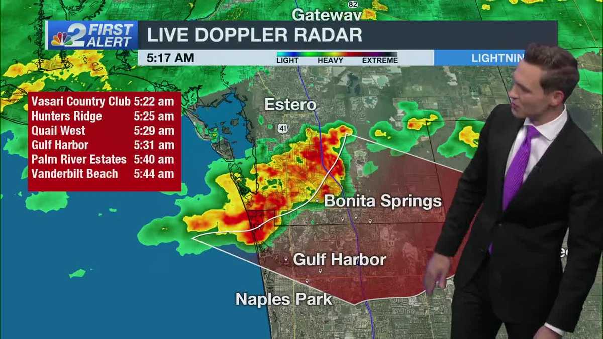 Areas of heavy rain and storms in SWFL Friday