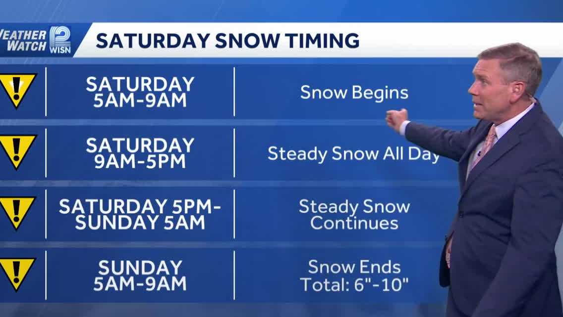 Saturday snow to start early in SE Wisconsin and last into Sunday morning