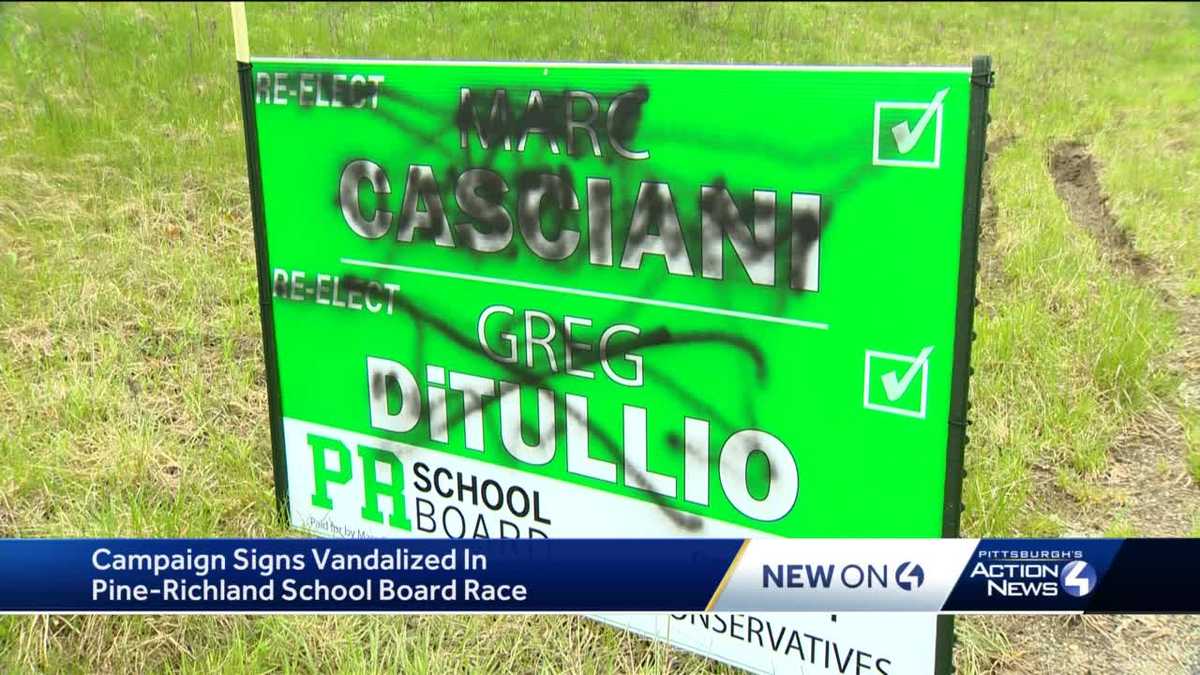 PineRichland school board candidate signs stolen and vandalized