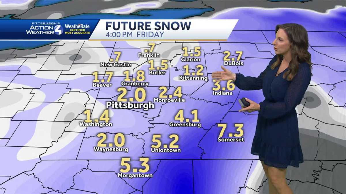 Pennsylvania will see snow fly for first time this season