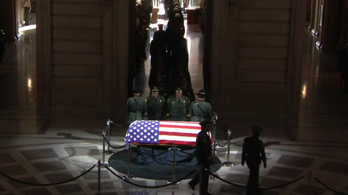 Dianne Feinstein’s body lies in state at San Francisco City Hall