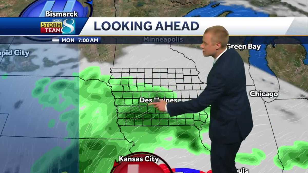 Iowa weather forecast Showery weather continues into Monday