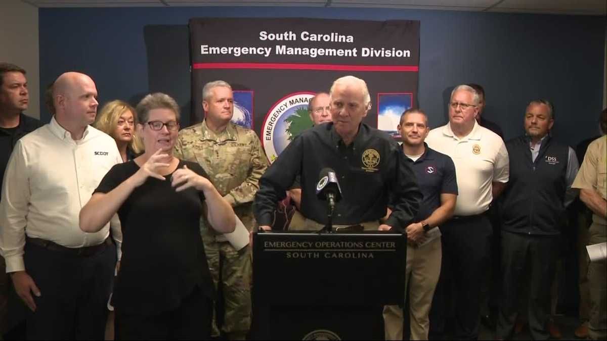 South Carolina Gov. Henry McMaster gives update on storm preps