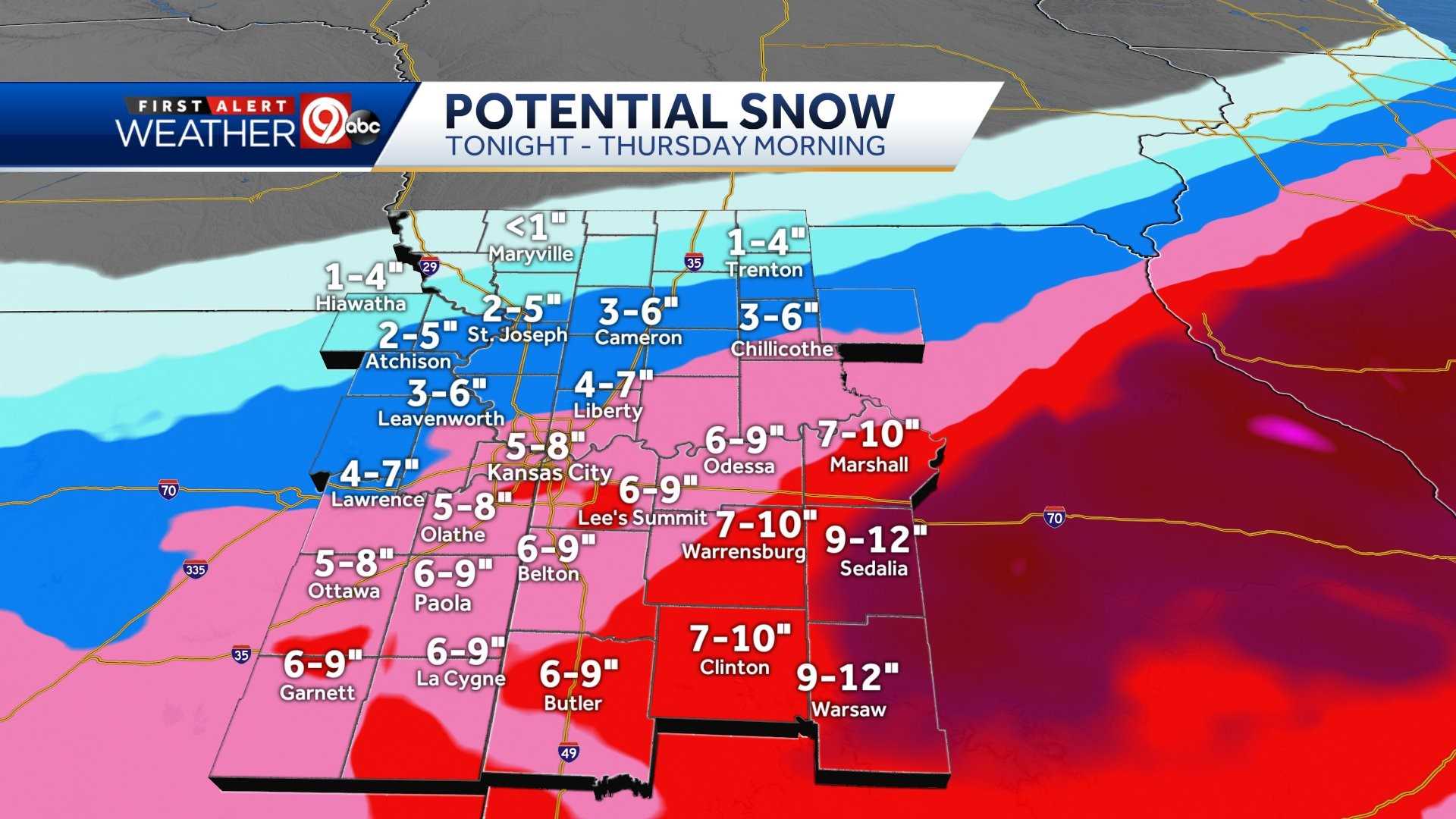 Kansas City Winter Storm Warning Issued For Heavy Snow