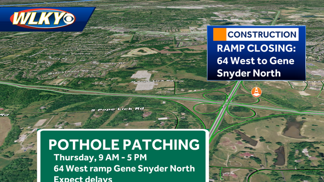 TRAFFIC: Ramp closure scheduled on Gene Snyder for pothole repairs - Vimarsana News