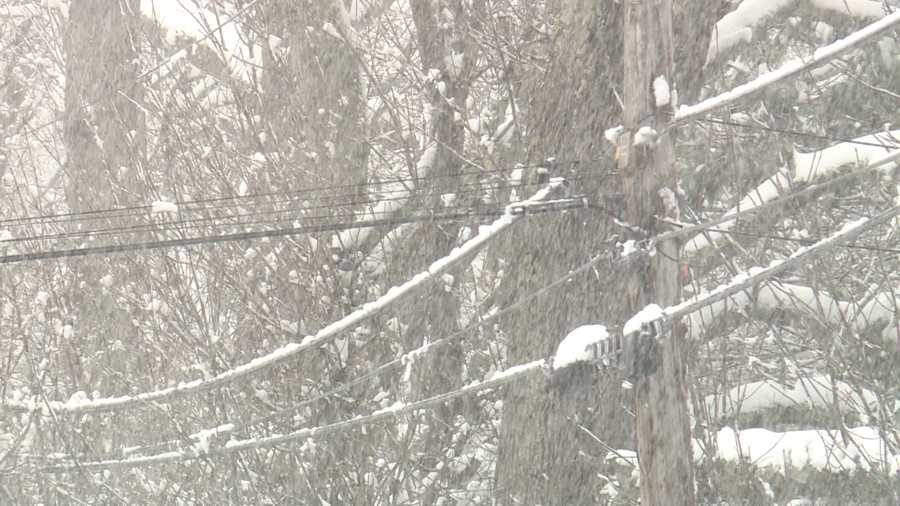 snowy power line