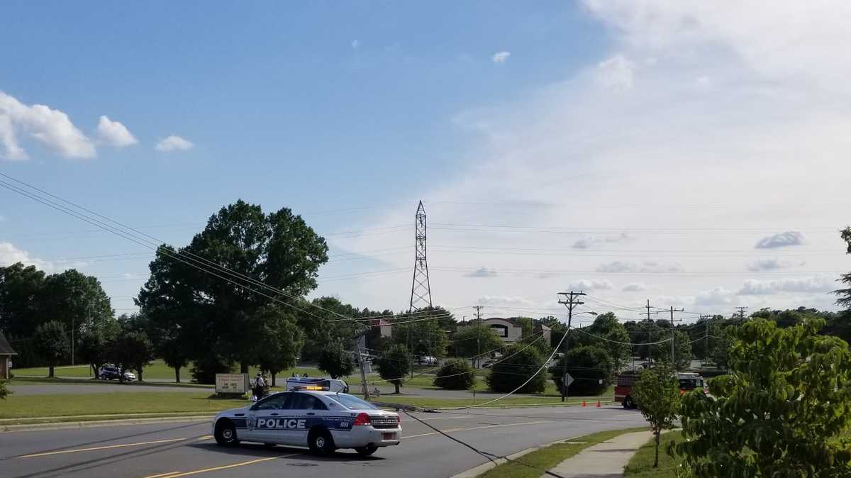 Traffic: Winston-Salem road closed after crash downs power lines