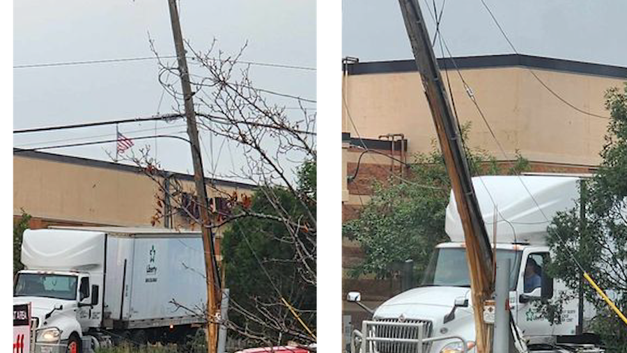 Hundreds without power after semi-truck hits powerlines
