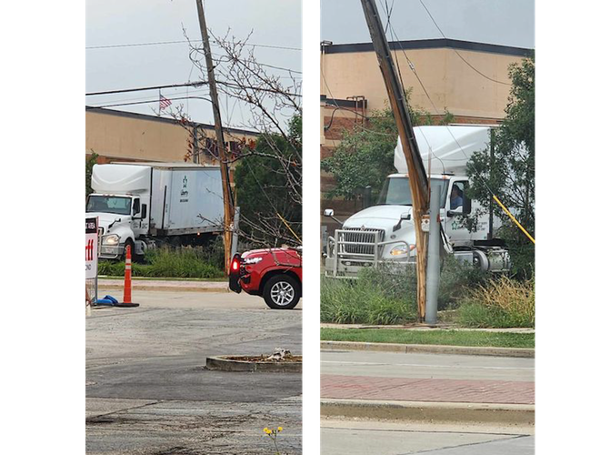 Hundreds without power after semitruck hits powerlines