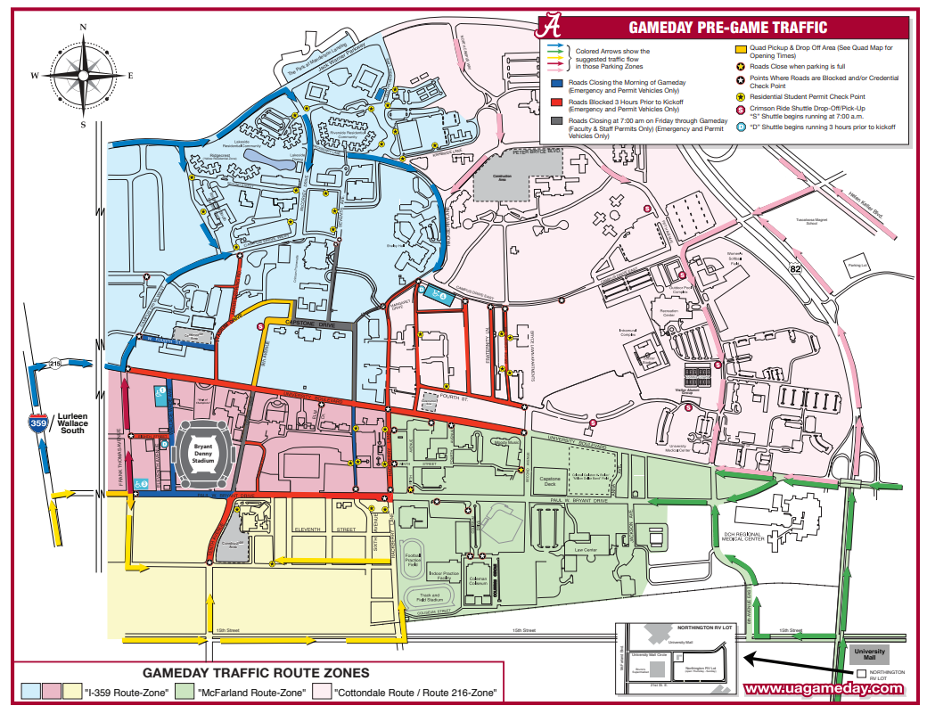 Game day traffic from Birmingham to Tuscaloosa for an 11:00 kickoff ...