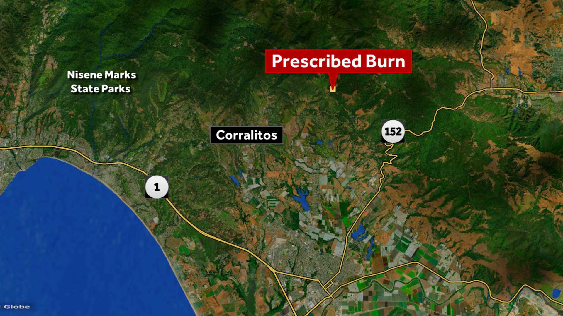 Firefighters conduct a prescribed burn in South Santa Cruz County