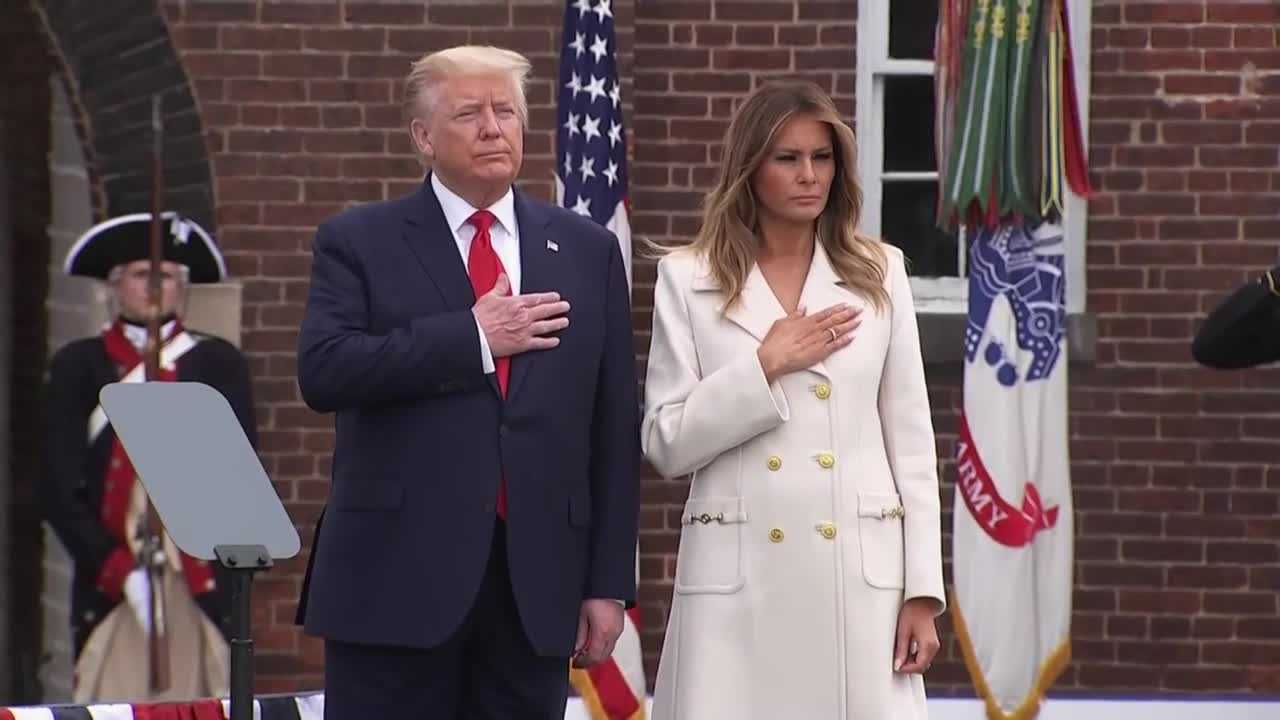 President Trump Visits Fort McHenry To Commemorate Memorial Day