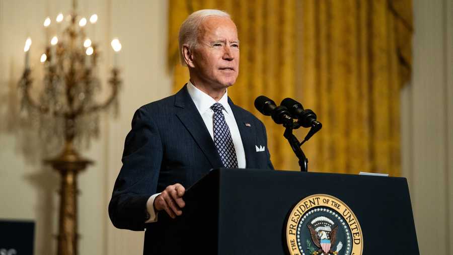 President Joe Biden delivers remarks at a virtual event hosted by the Munich Security Conference in the East Room of the White House on Feb. 19, 2021 in Washington, D.C.