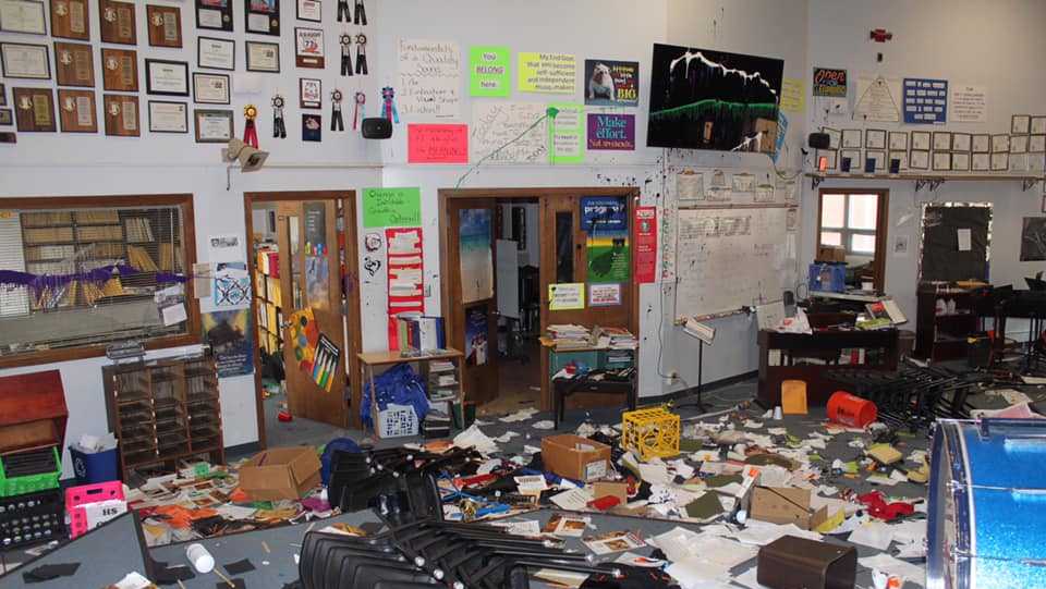 Suspect in Kansas band room destruction are 8, 10 and 11