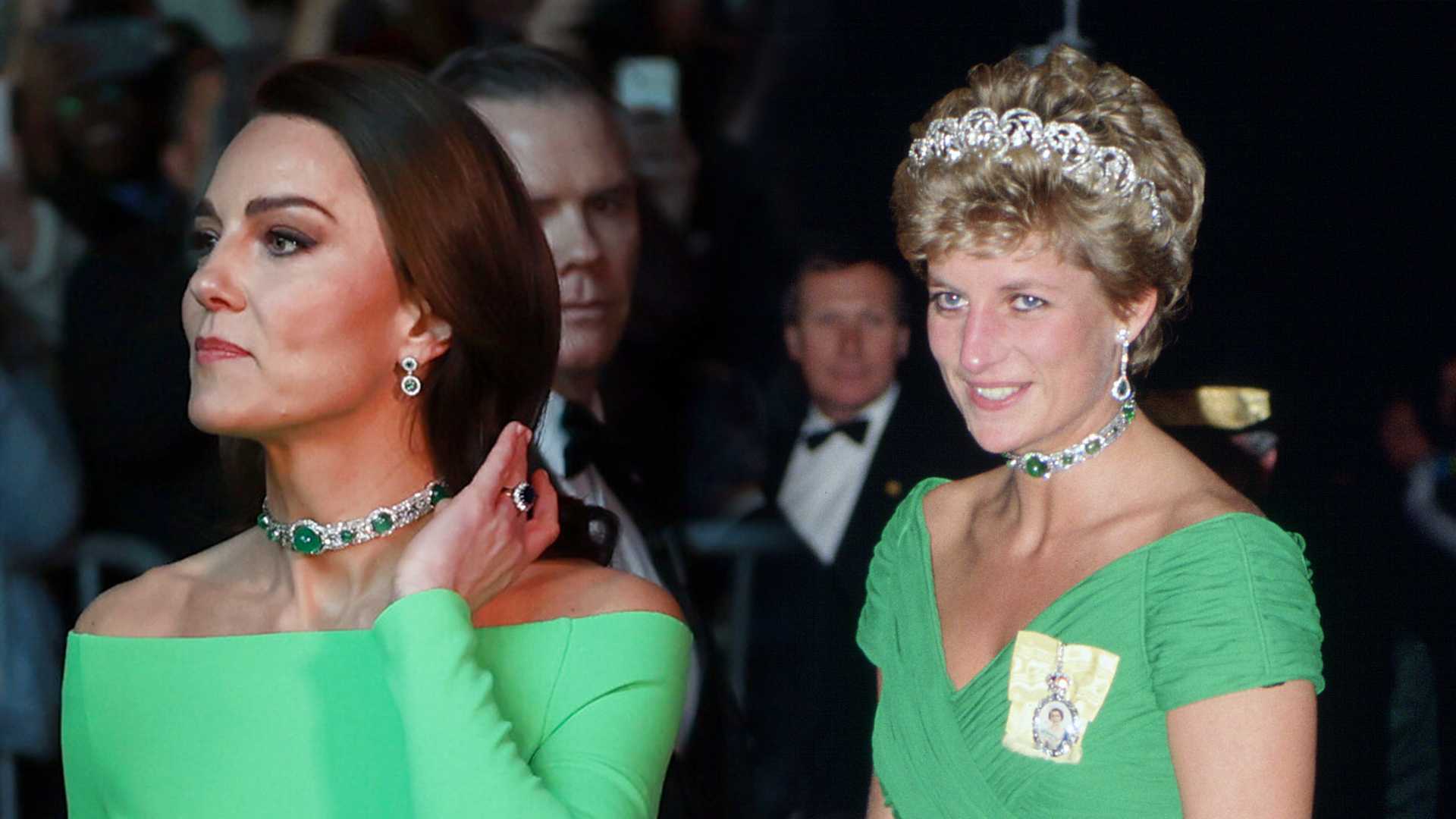 Kate Middleton wears rented gown, Princess Diana’s emerald choker to awards
