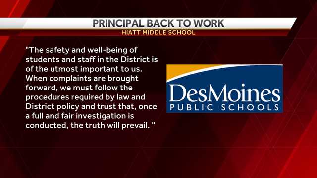 Hiatt Middle School principal returns to work after assault allegation - Vimarsana News