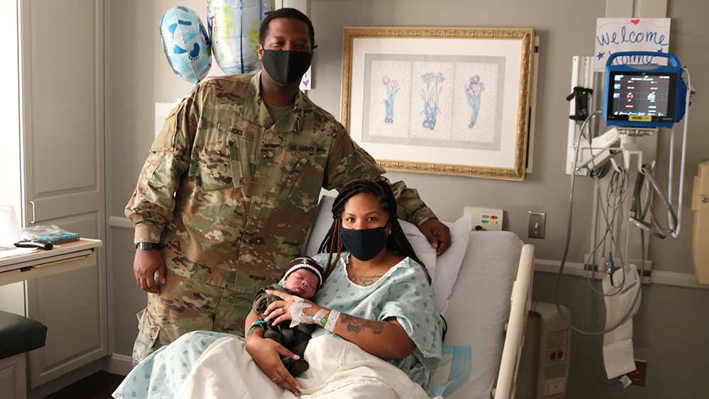 Maryland Soldier Arrives Just In Time For Birth Of Son