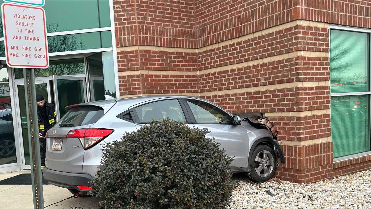 PHOTOS SUV smashes hole into brick building in York County, Pa.