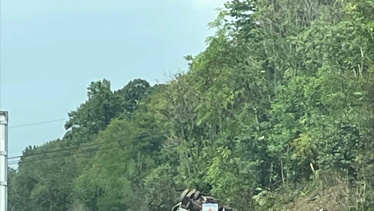 Tractor-trailer hauling water bottles overturns on Interstate 81 in ...