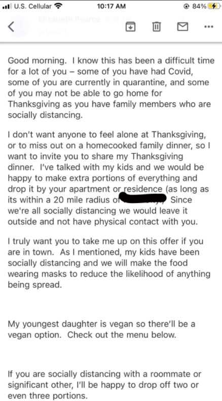 Iowa Professor Goes Viral After Offering Thanksgiving Meals To Students