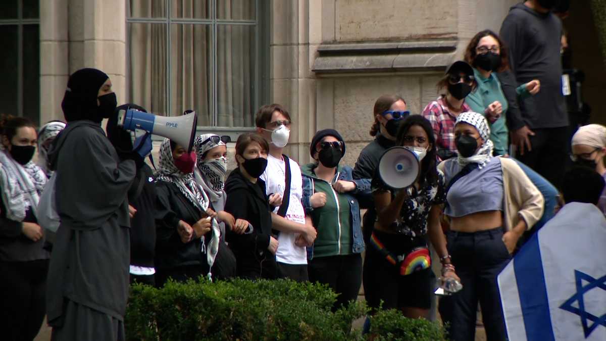 Pitt Protest Pro-Palestine protest at University of Pittsburgh; 1 arrest