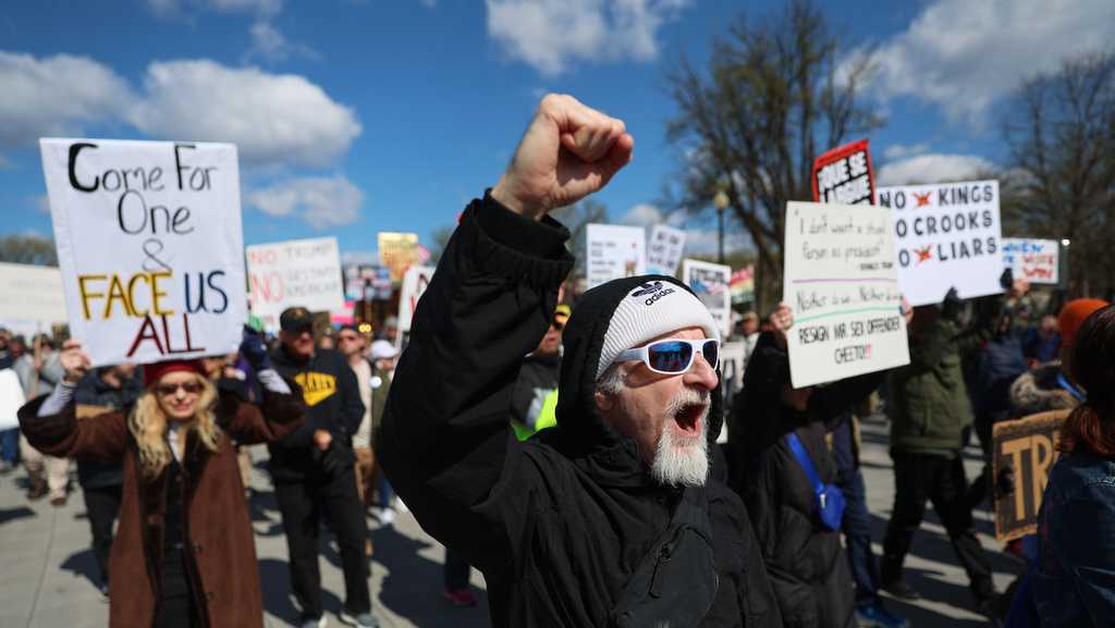 'No Kings' rallies protest the actions of President Trump