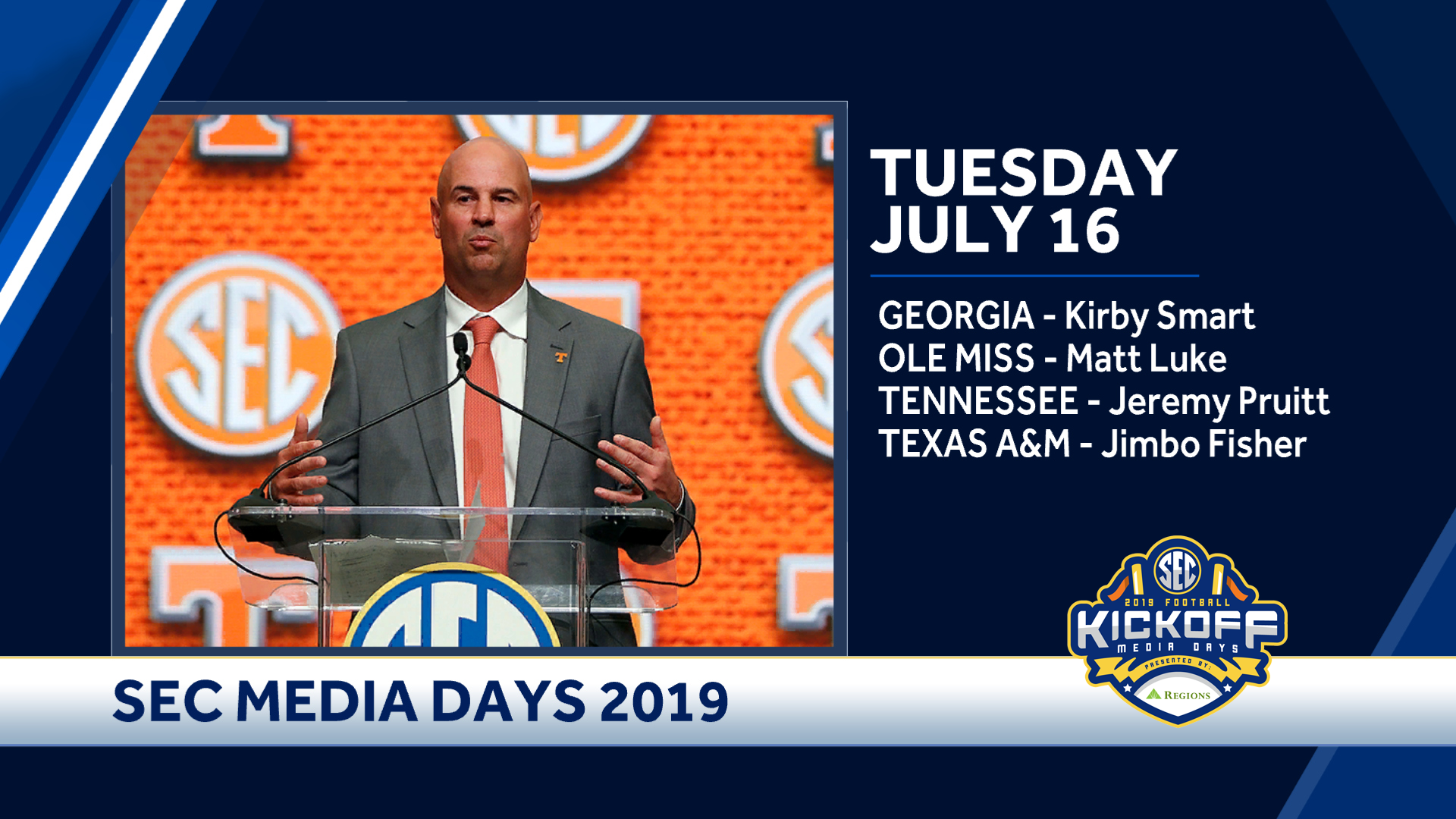 SEC Football Media Days Schedule In Hoover