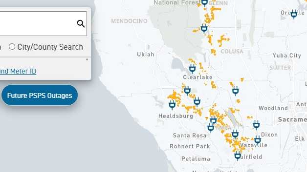 MAP: PG&E now says 12 California counties face possible power cuts on Thursday - Vimarsana News