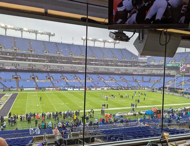 A view from some of the empty seats at M&T Bank Stadium - Baltimore  Positive WNST