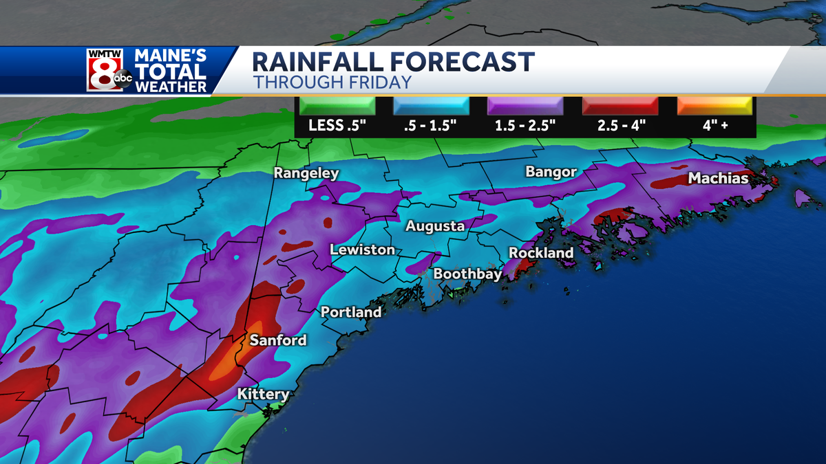 Tropical Storm Fred's remnants bring rain to parts of Maine