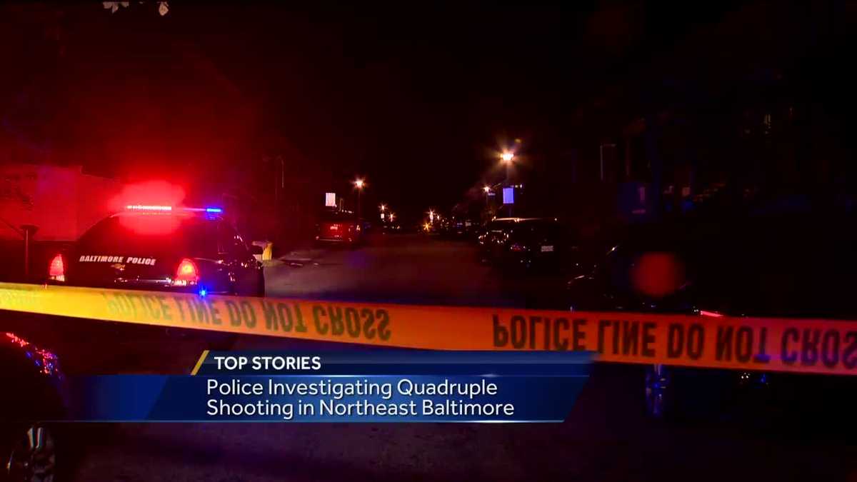 Police investigate quadruple shooting in northeast Baltimore