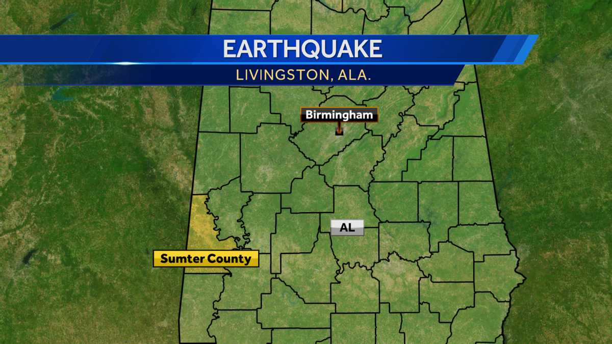 Magnitude-2.1 earthquake shakes Livingston, Alabama