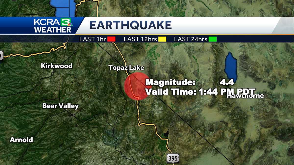 4.4 earthquake shakes an area near Walker in Mono County