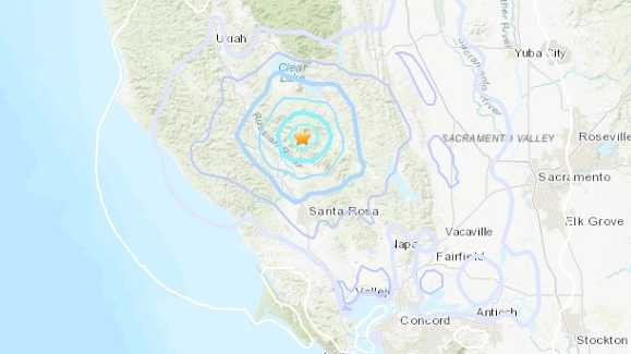 A 4.2-magnitude earthquake struck Sonoma County on Saturday, the U.S. Geological Survey said.