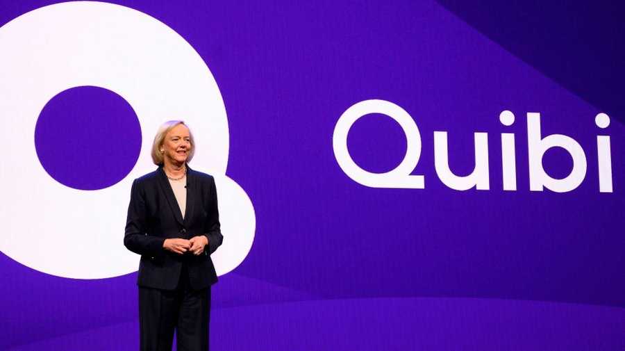 Quibi CEO Meg Whitman speaks about the short-form video streaming service for mobile Quibi during a keynote address Jan. 8, 2020 at the 2020 Consumer Electronics Show (CES) in Las Vegas, Nevada.