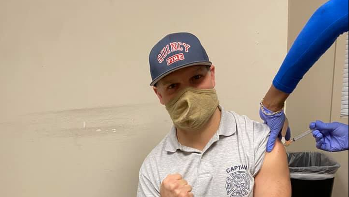 Quincy firefighters receive initial dose of COVID-19 vaccine