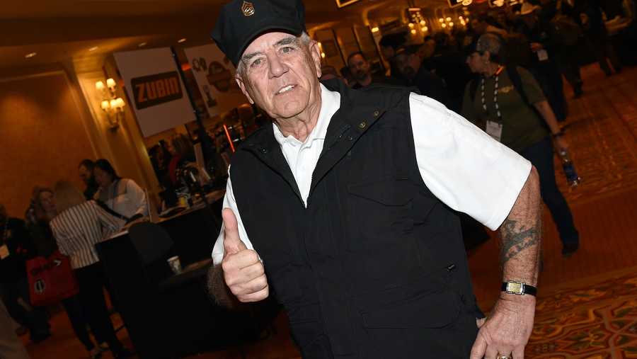 R. Lee Ermey attends the 2016 National Shooting Sports Foundation's Shooting, Hunting, Outdoor Trade (SHOT) Show on January 19, 2016 in Las Vegas, Nevada.