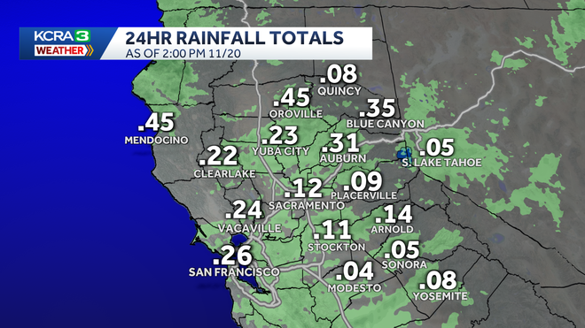 Northern California rain and snow live updates on Thursday