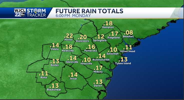 Rain chances and cooler temperatures return to start the new week - WJCL