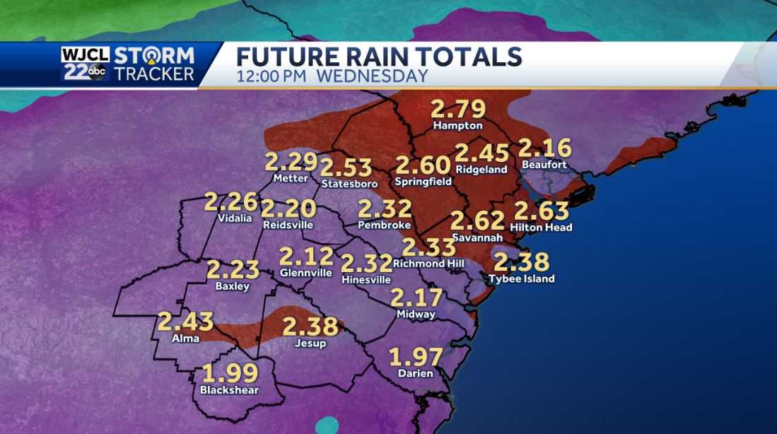 Weather Impact Day... Rain heavy at times this afternoon-tonight - WJCL