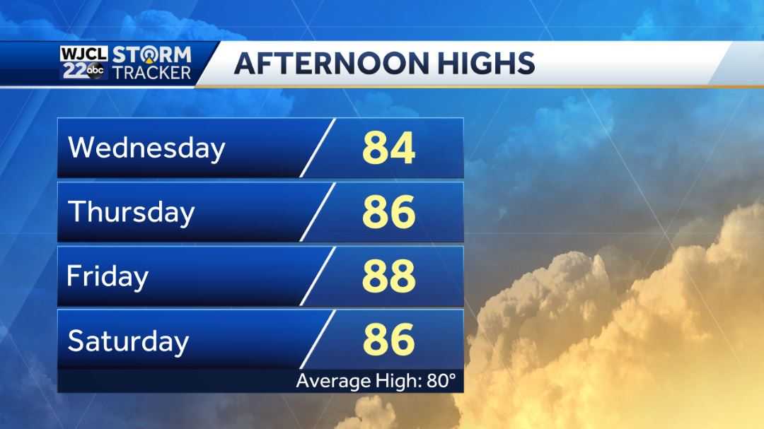 Lots of sunshine today with pleasantly warm temperatures - WJCL