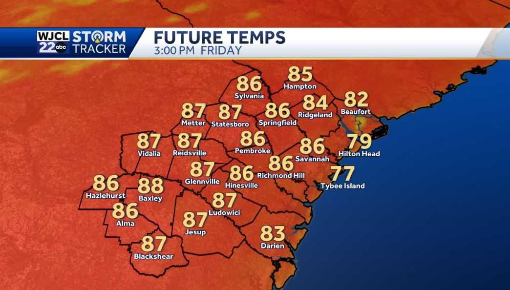 Dry through Friday, but showers and storms likely by PM Saturday - WJCL