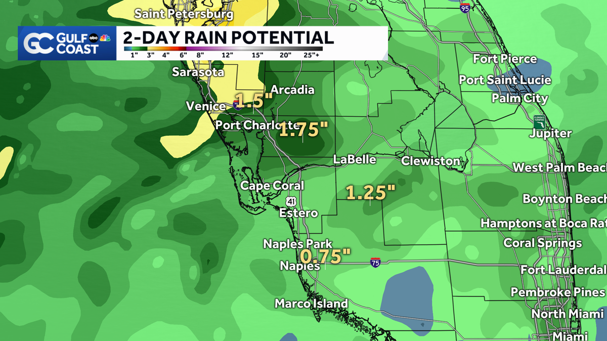 Strong storms with move across the Gulf Coast Saturday afternoon