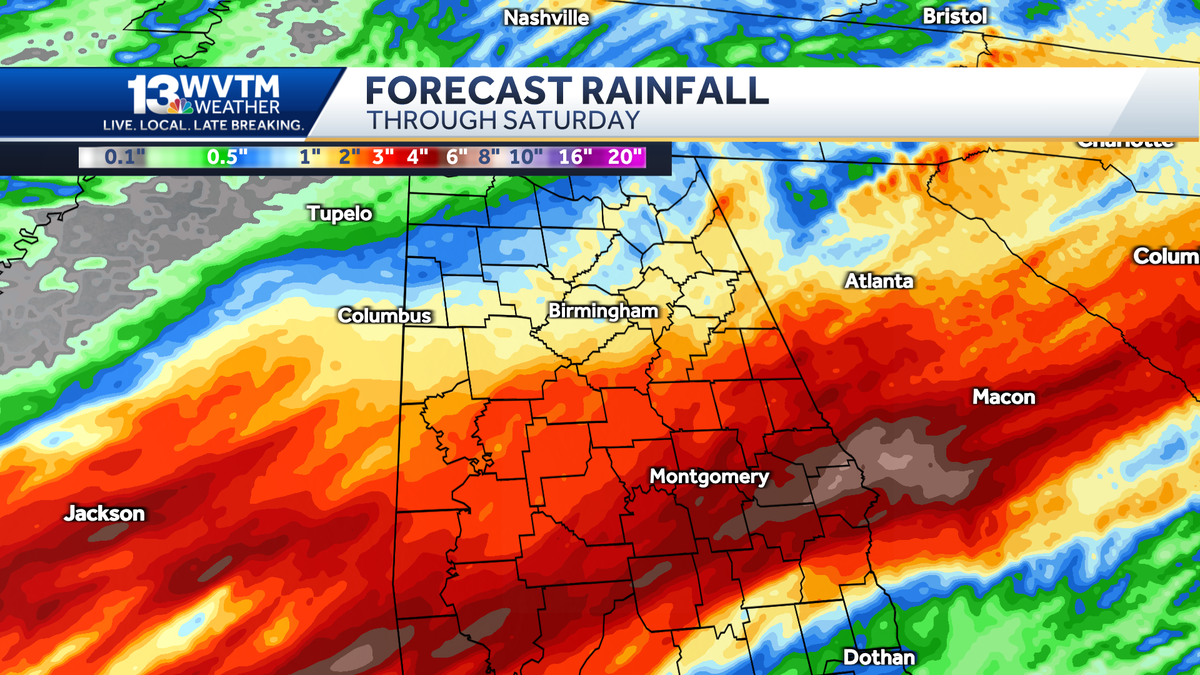 Impact weather this week, Flooding possible late week