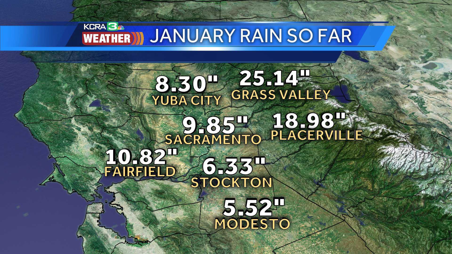 california rain totals 2017