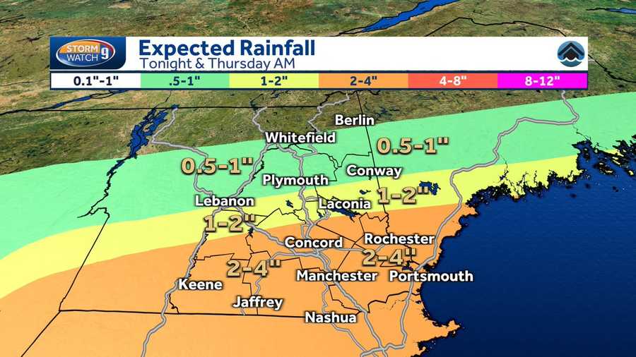 New Hampshire Ida maps Track remnants of hurricane