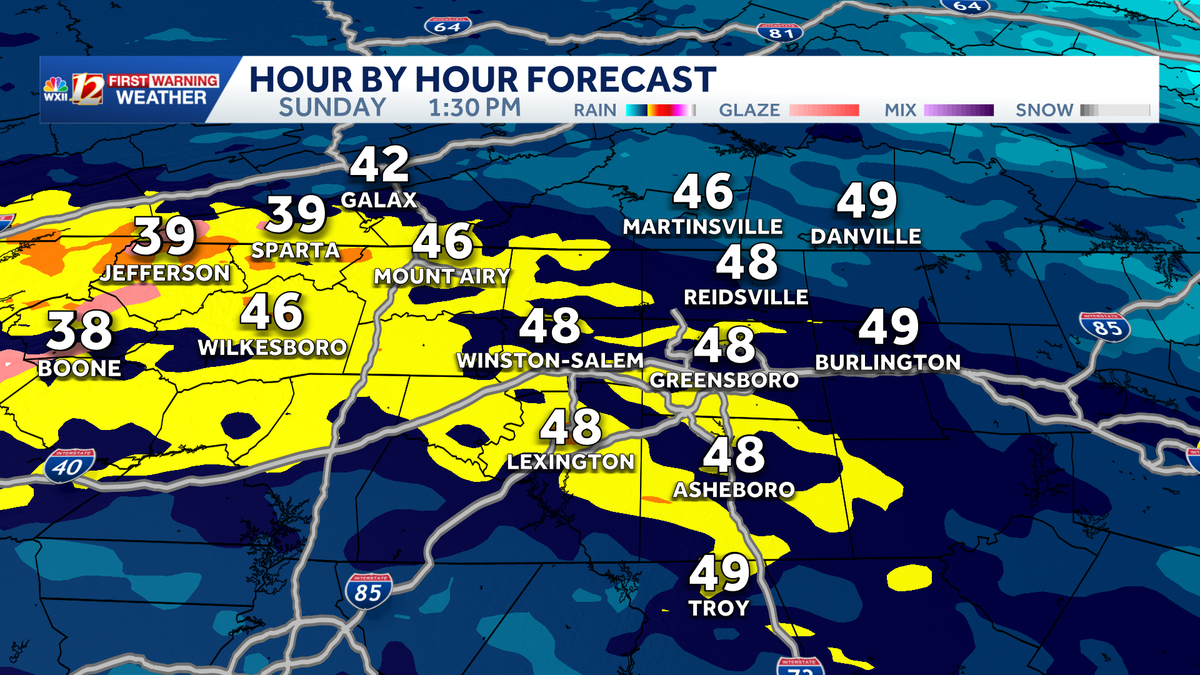 Mild Saturday for Valentine's Day | Chilly and heavy rain threats possible on Sunday