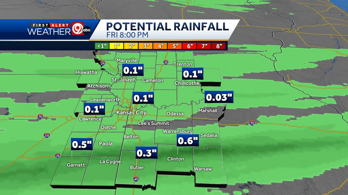 WEATHER BLOG: Rain may impact Friday afternoon and evening events