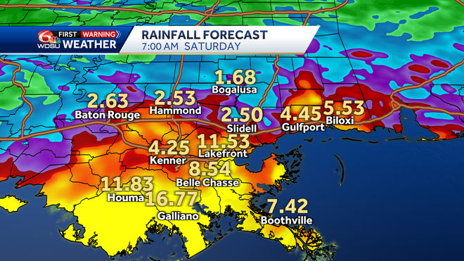 Staying wet through Saturday