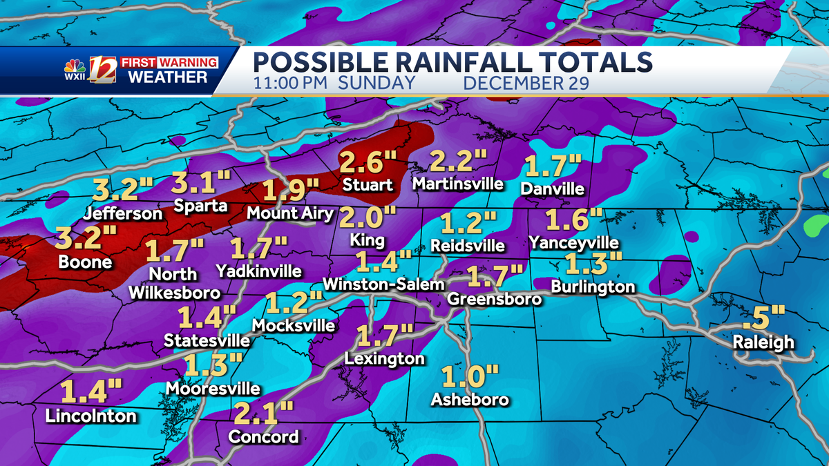 Rainy and Mild, Weekend Severe Storm Risk in North Carolina
